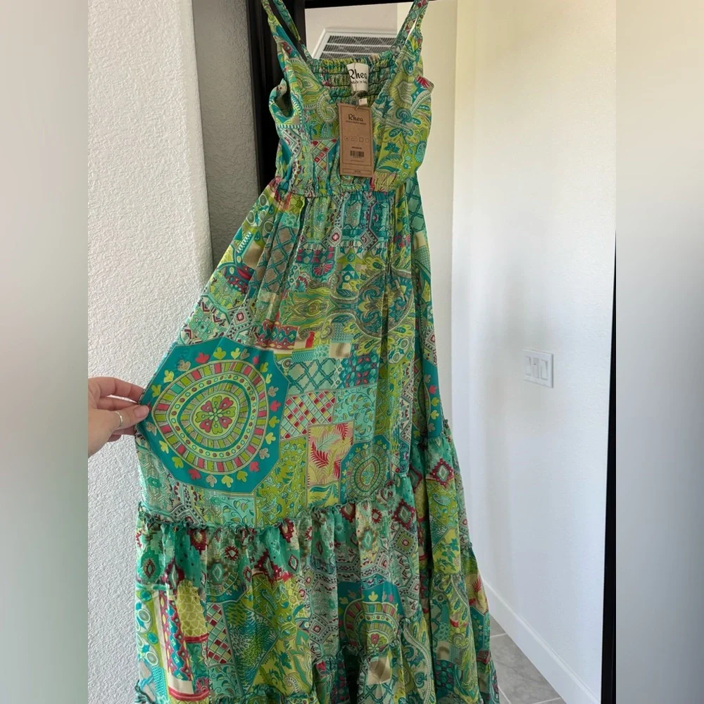 Rhea Costa Vibrant Green Maxi Dress - Picture 4 of 5